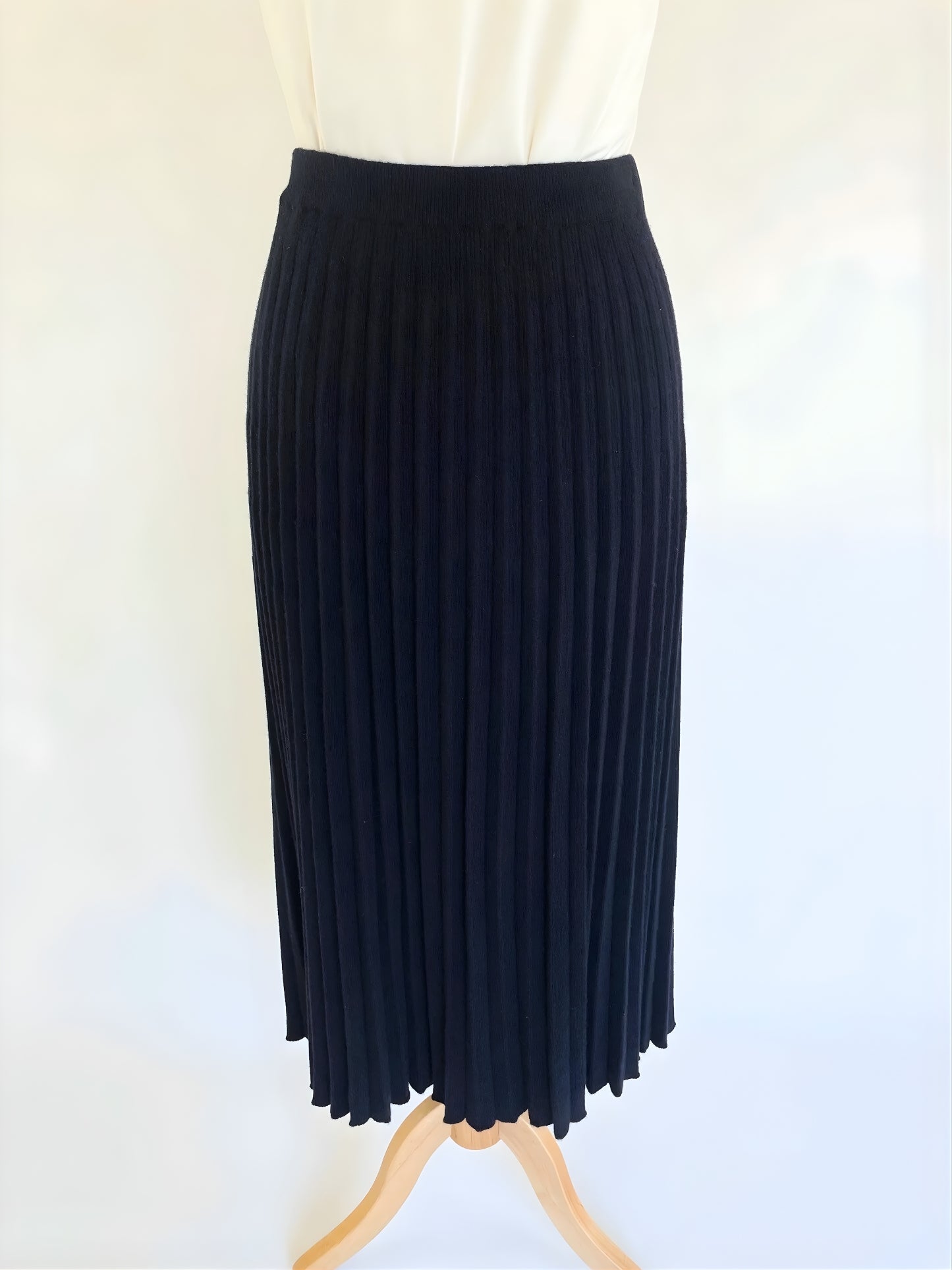 Cashmere Mix Pleated Skirt