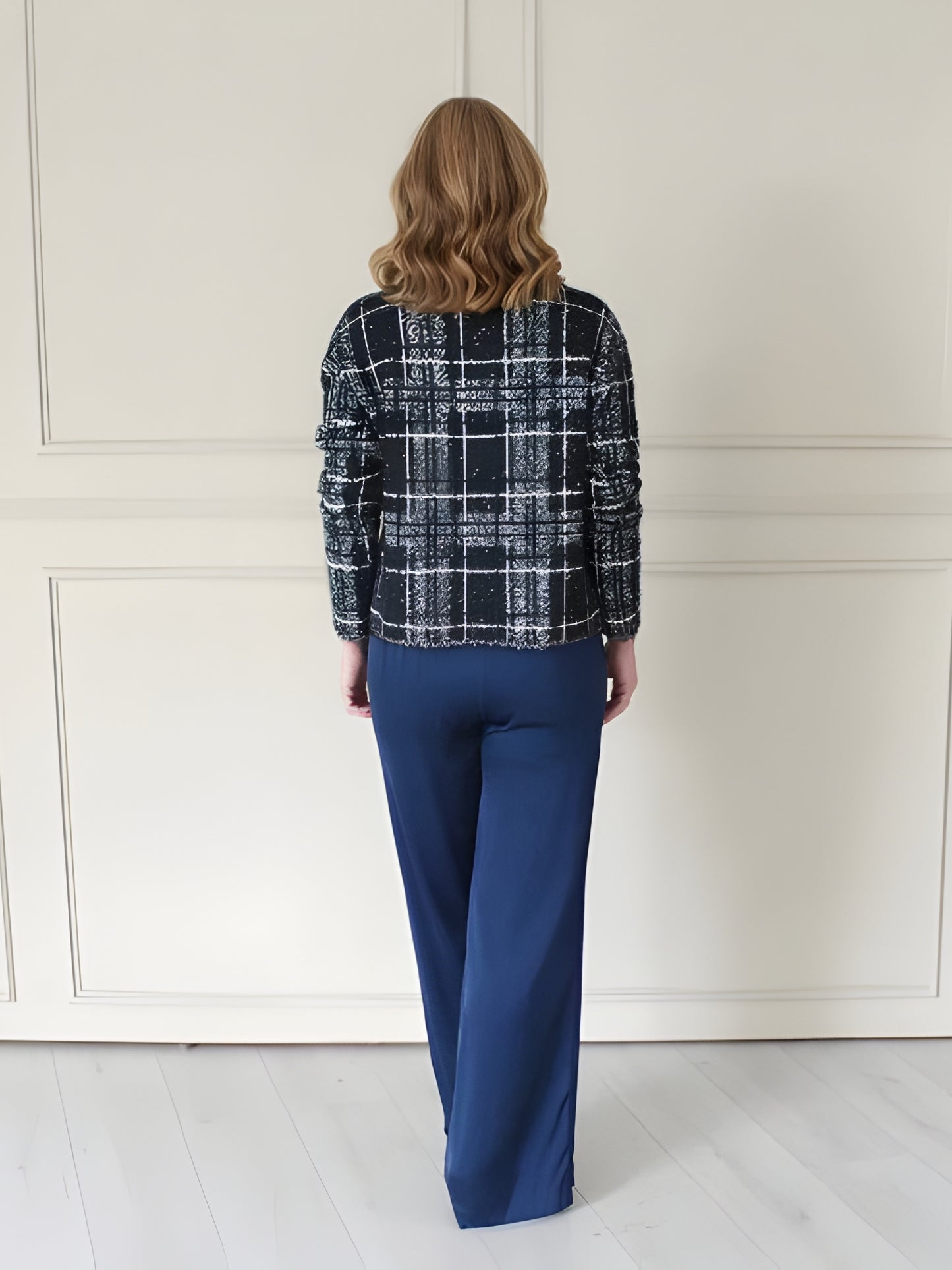 Check Cropped Jacket
