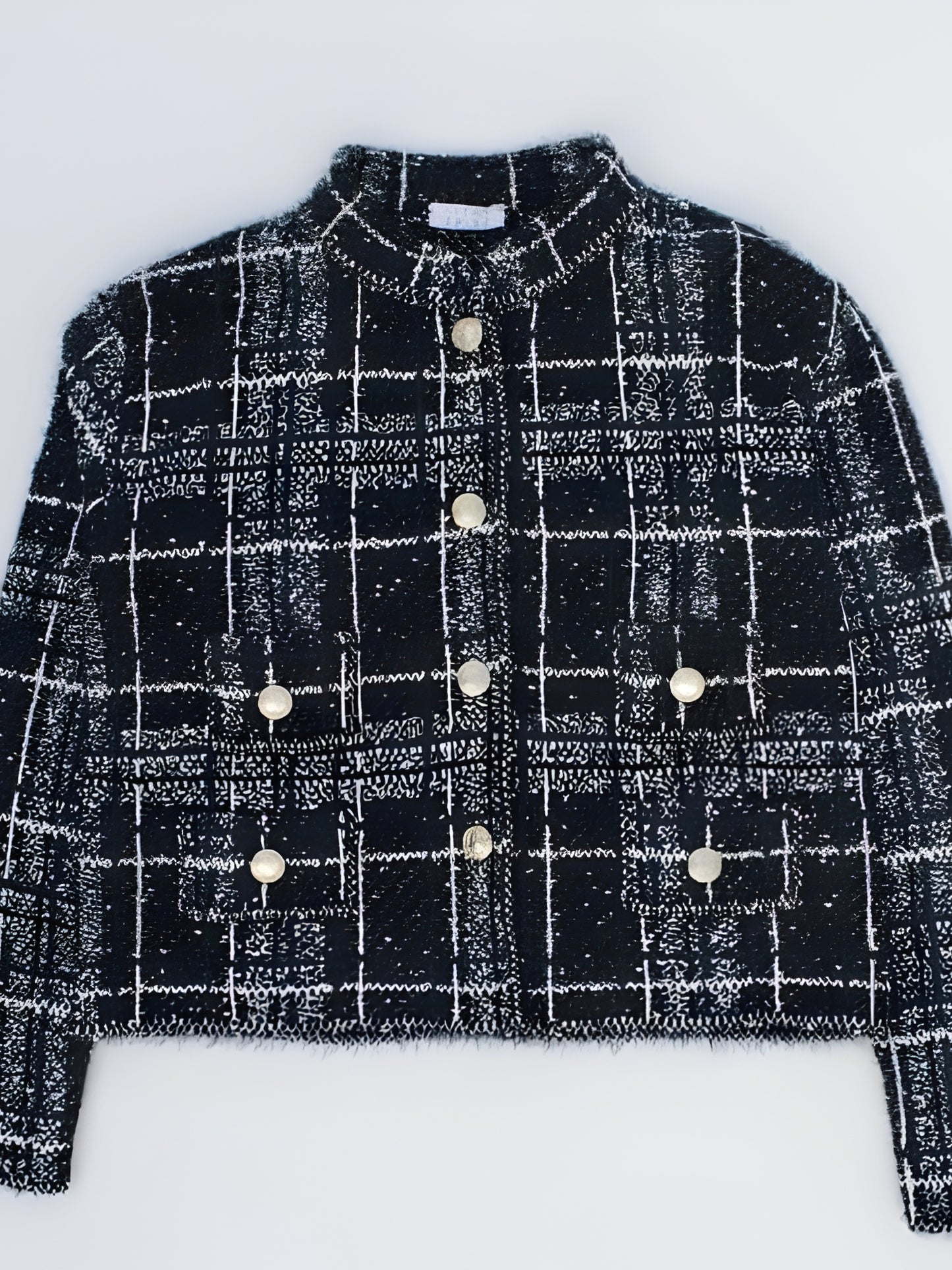 Check Cropped Jacket