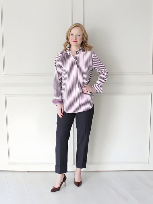 Clarisse Striped Poplin Shirt