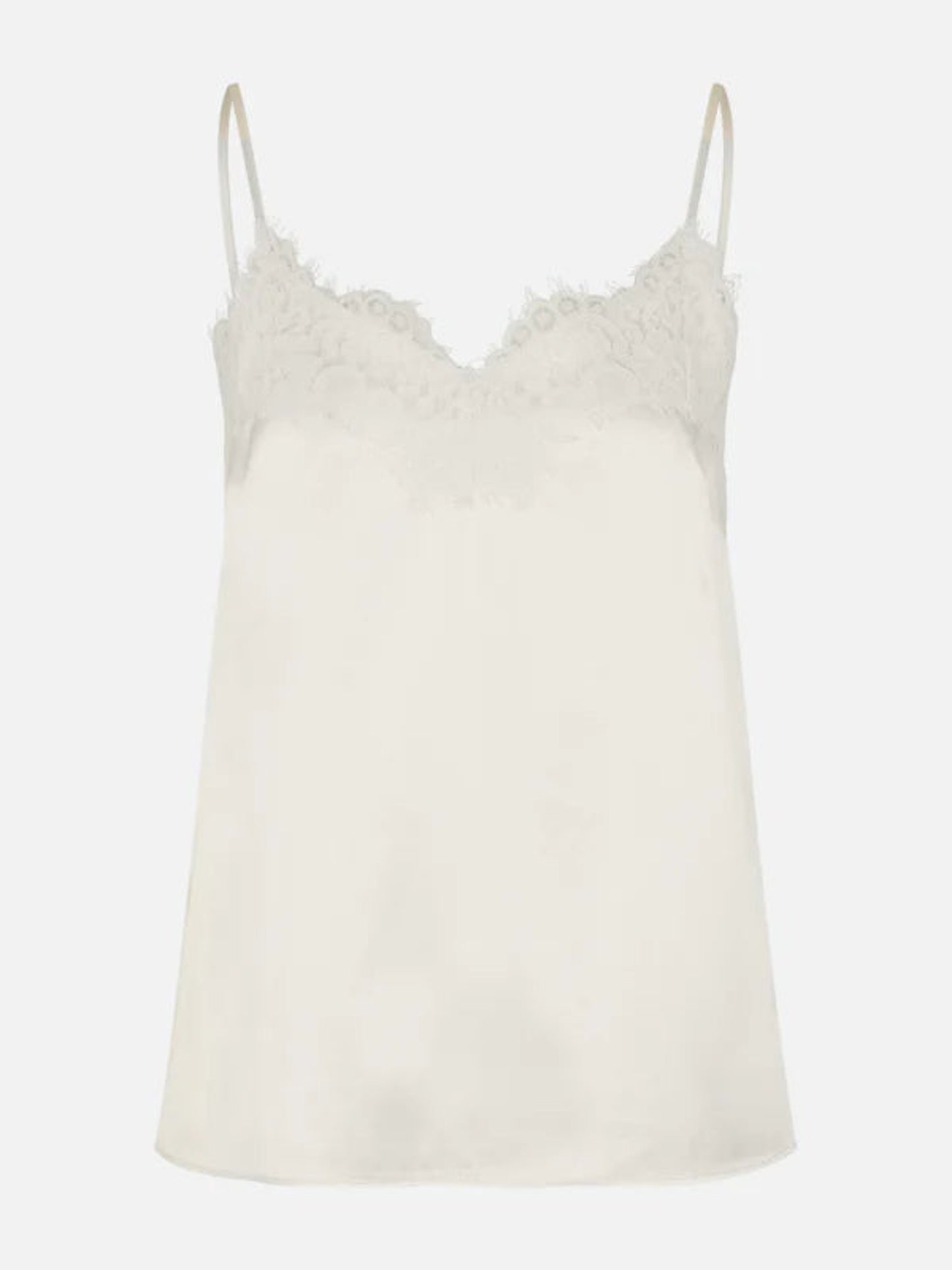 Jade Silk Tank - White