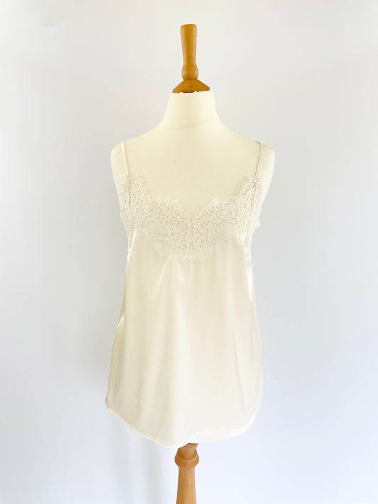 Jade Silk Tank - White