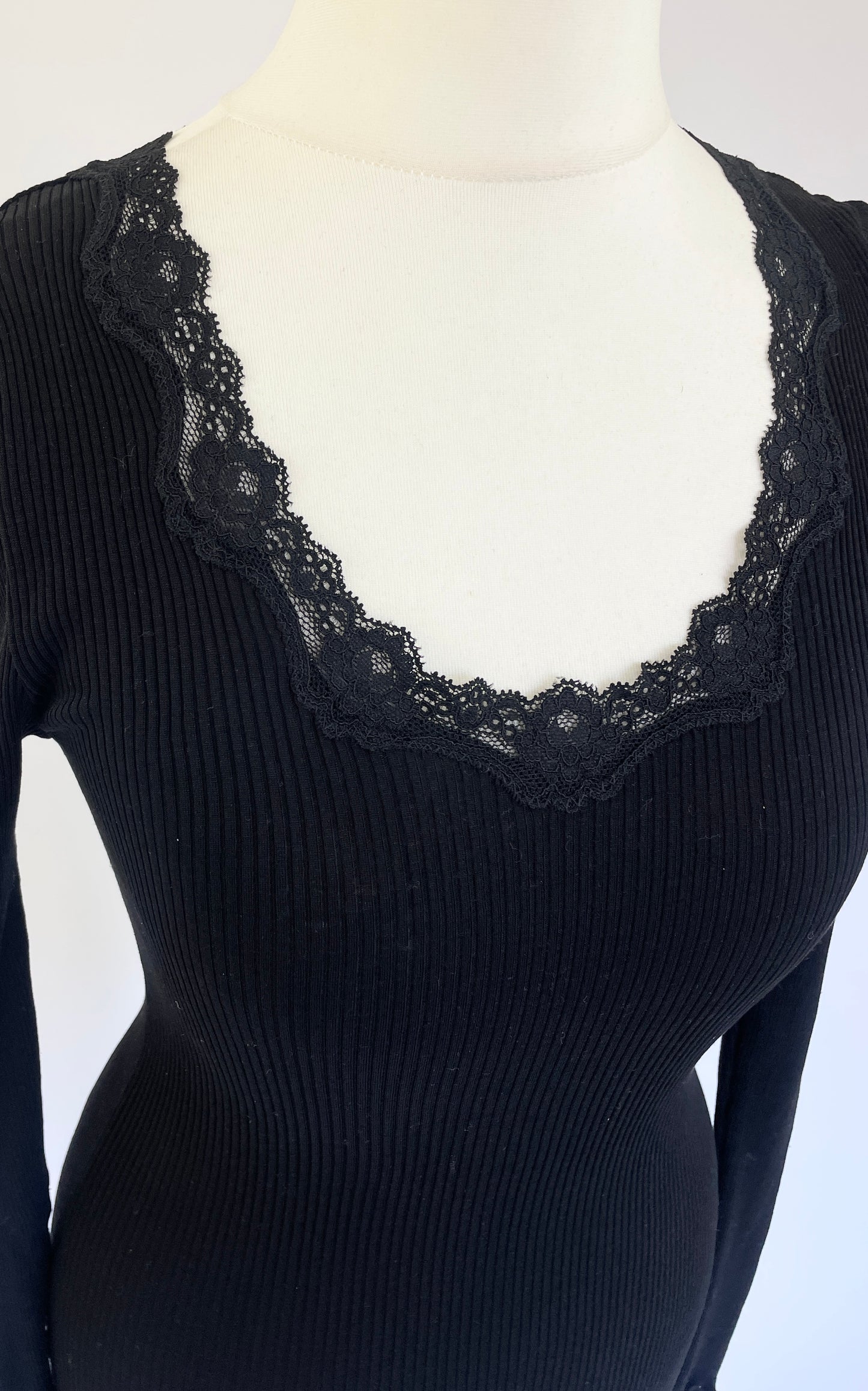 Long Sleeve Top with Lace Detail