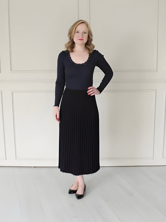 Long Sleeve Top with Lace Detail