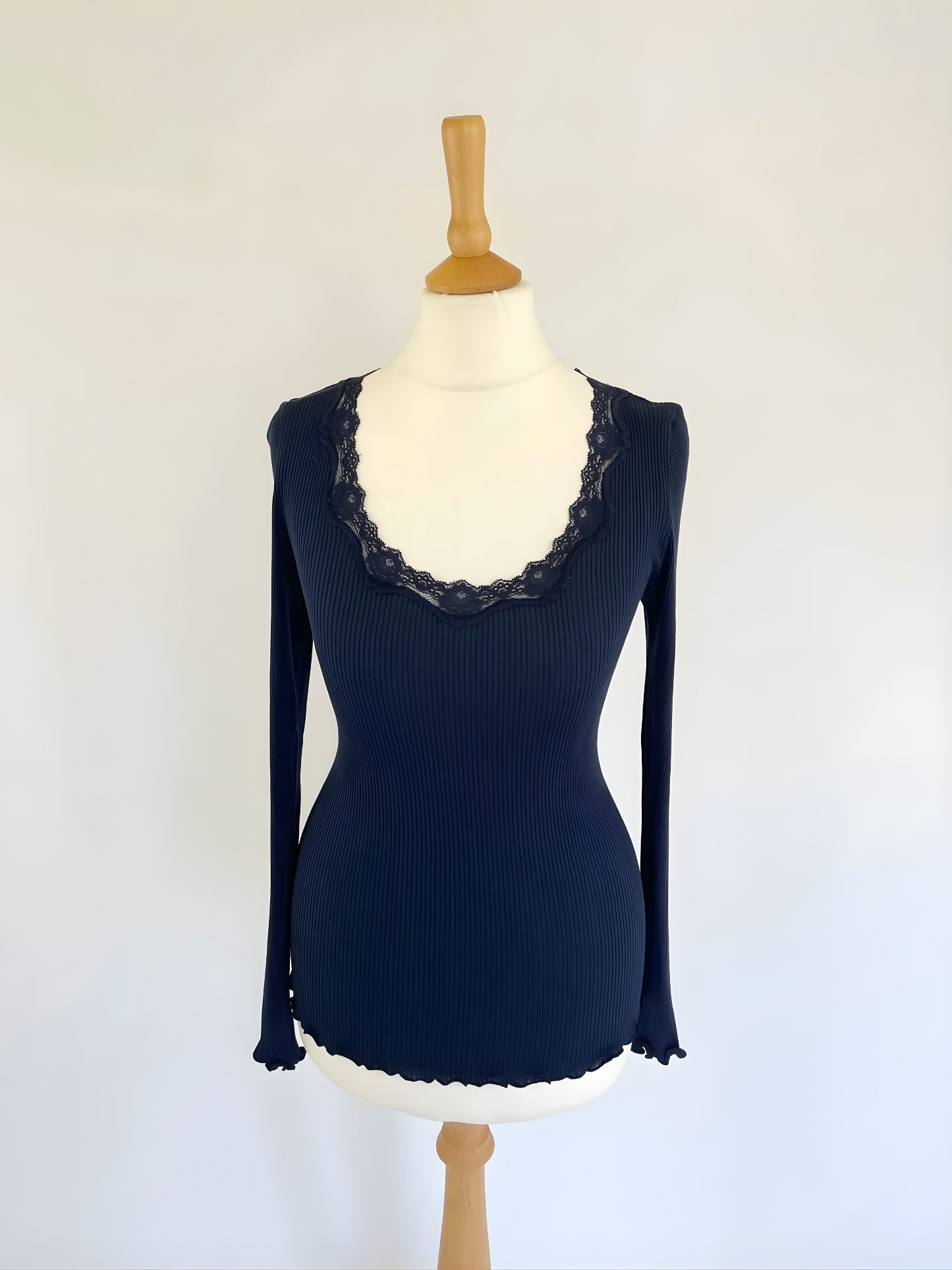 Long Sleeve Top with Lace Detail