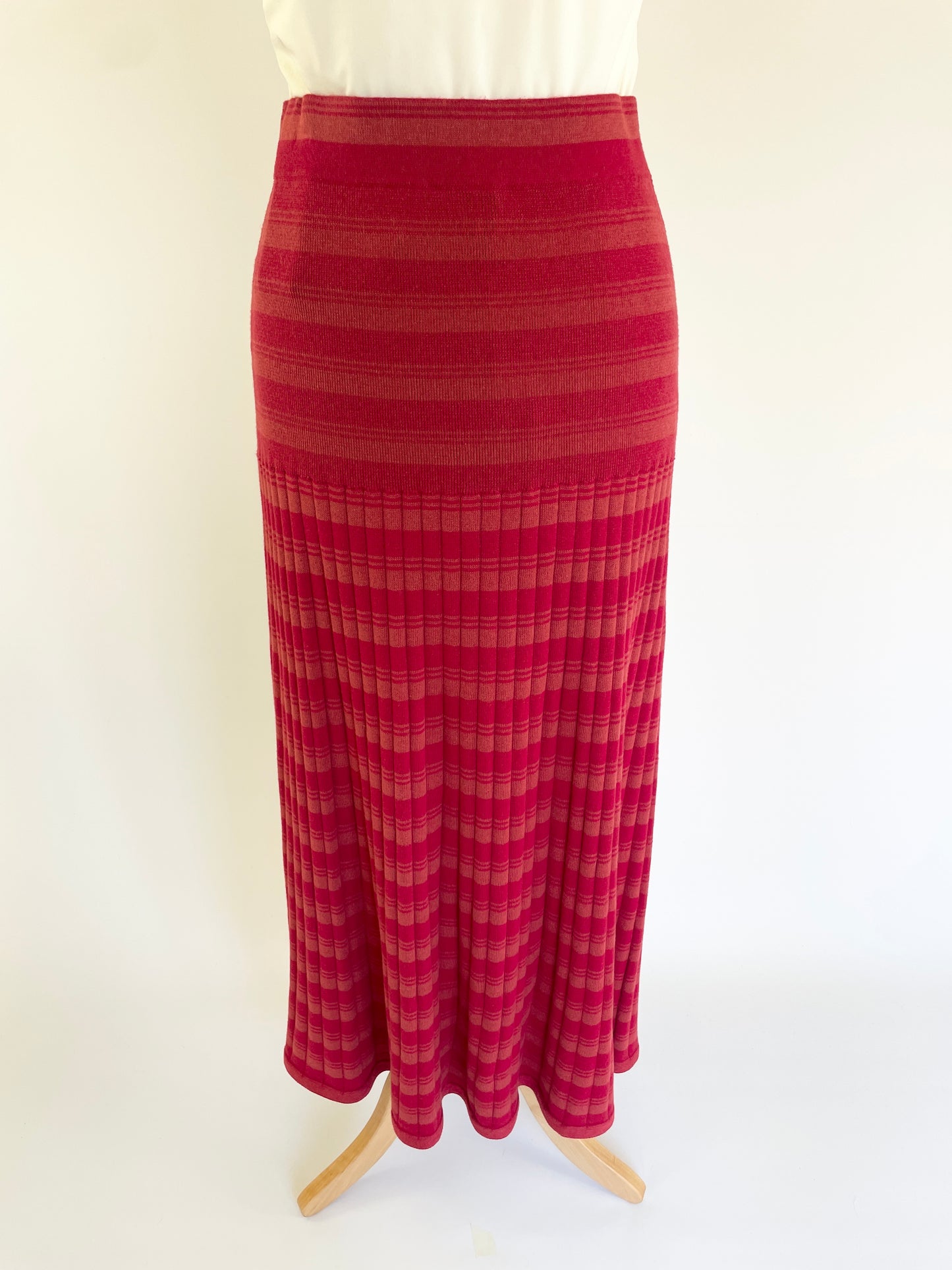Long Flared Knit Skirt