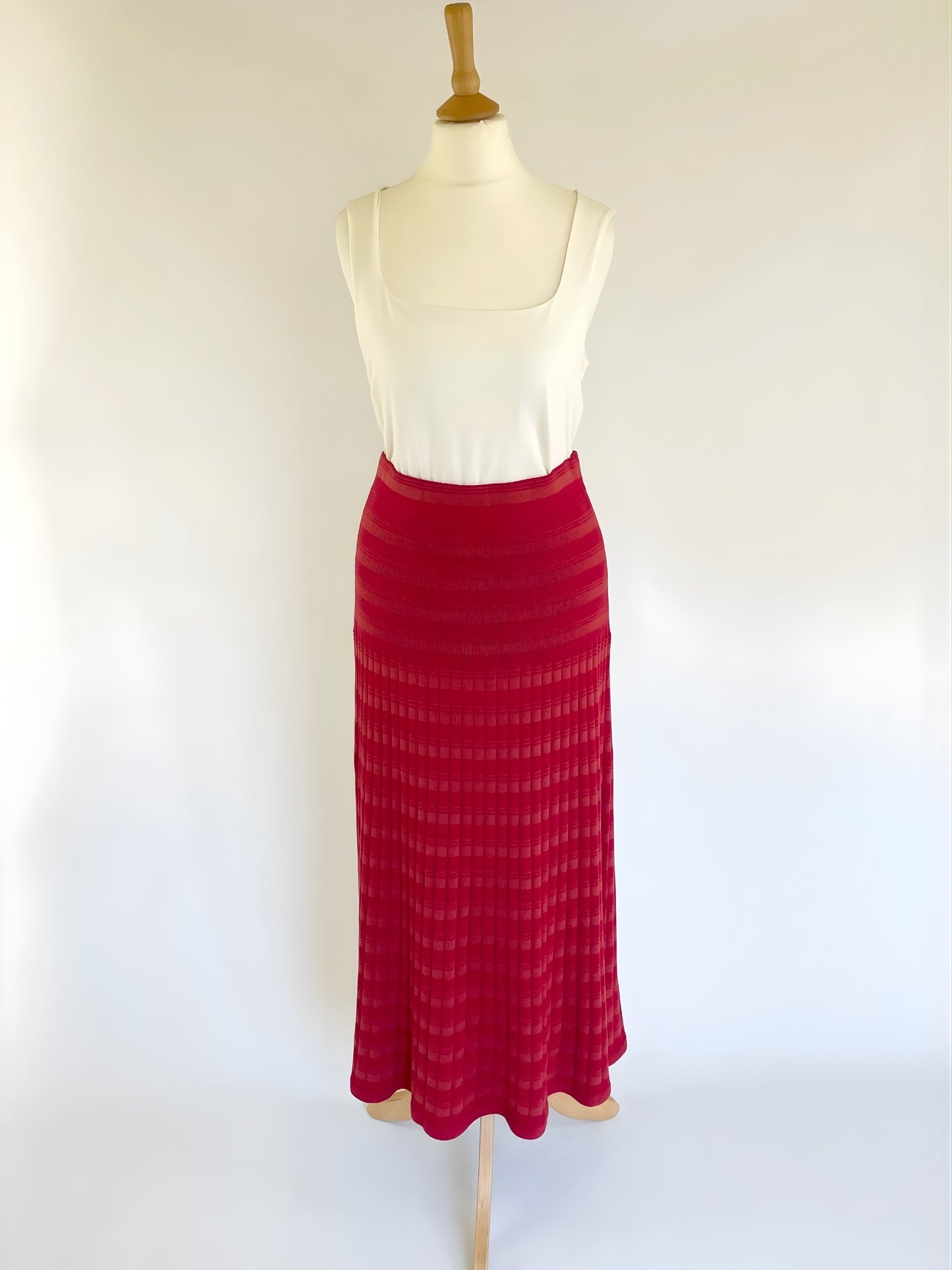 Long Flared Knit Skirt