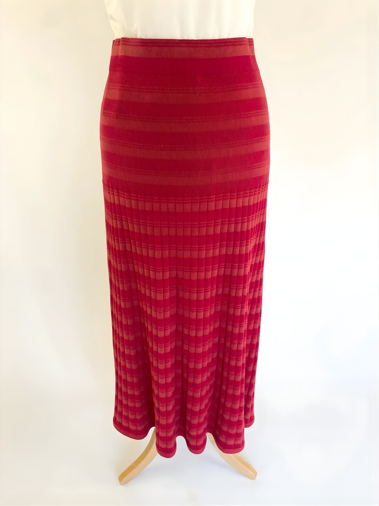 Long Flared Knit Skirt