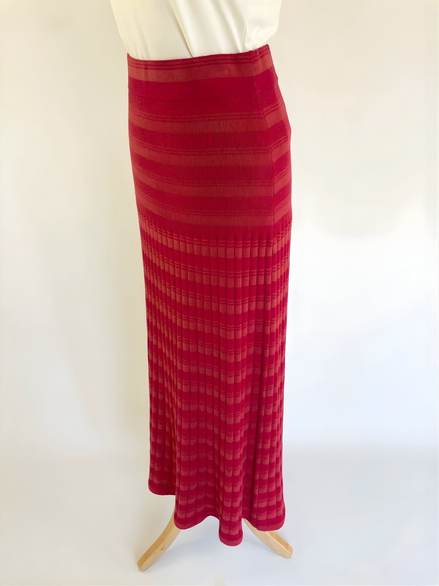Long Flared Knit Skirt