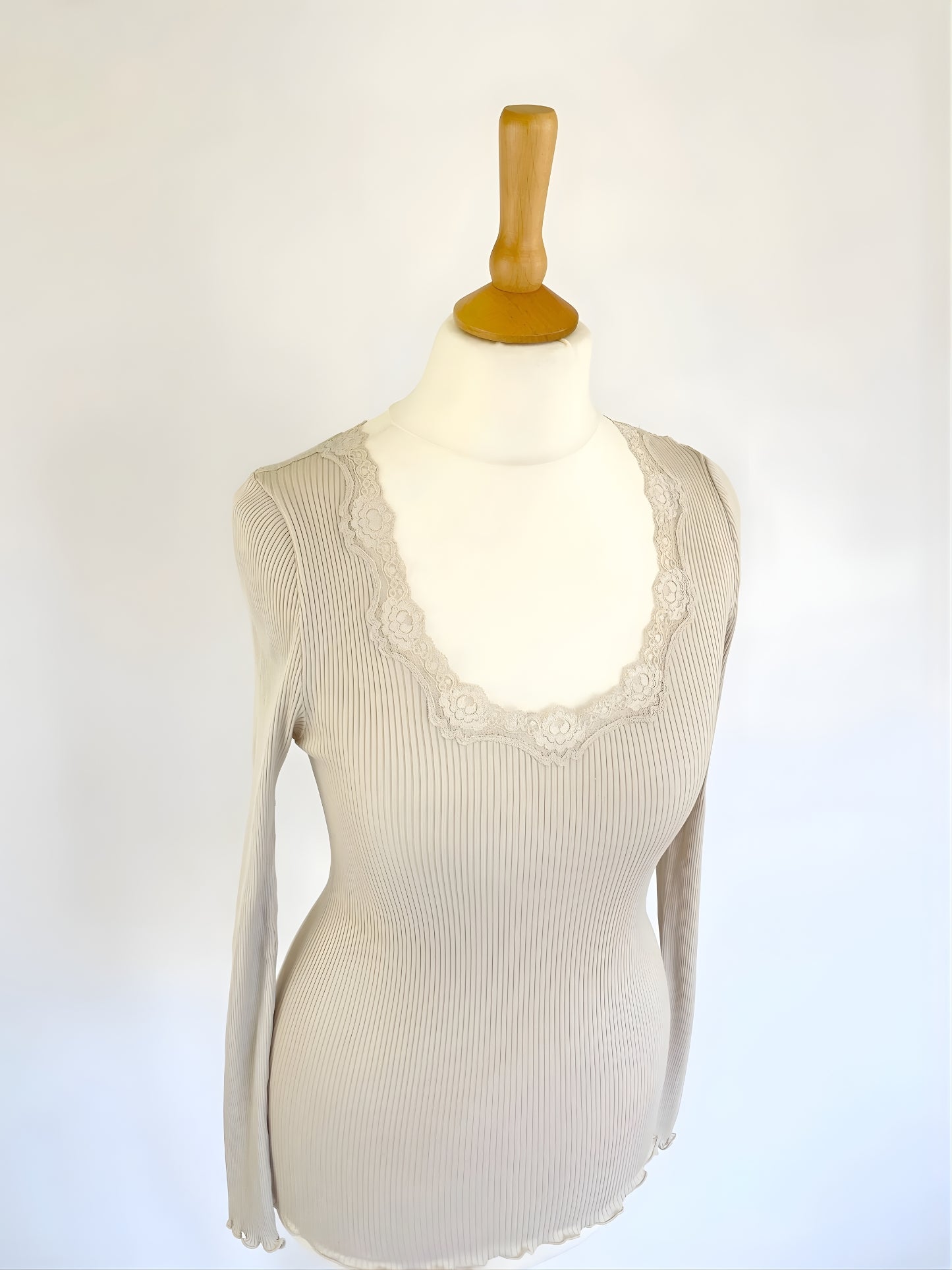 Long Sleeve Top with Lace Detail