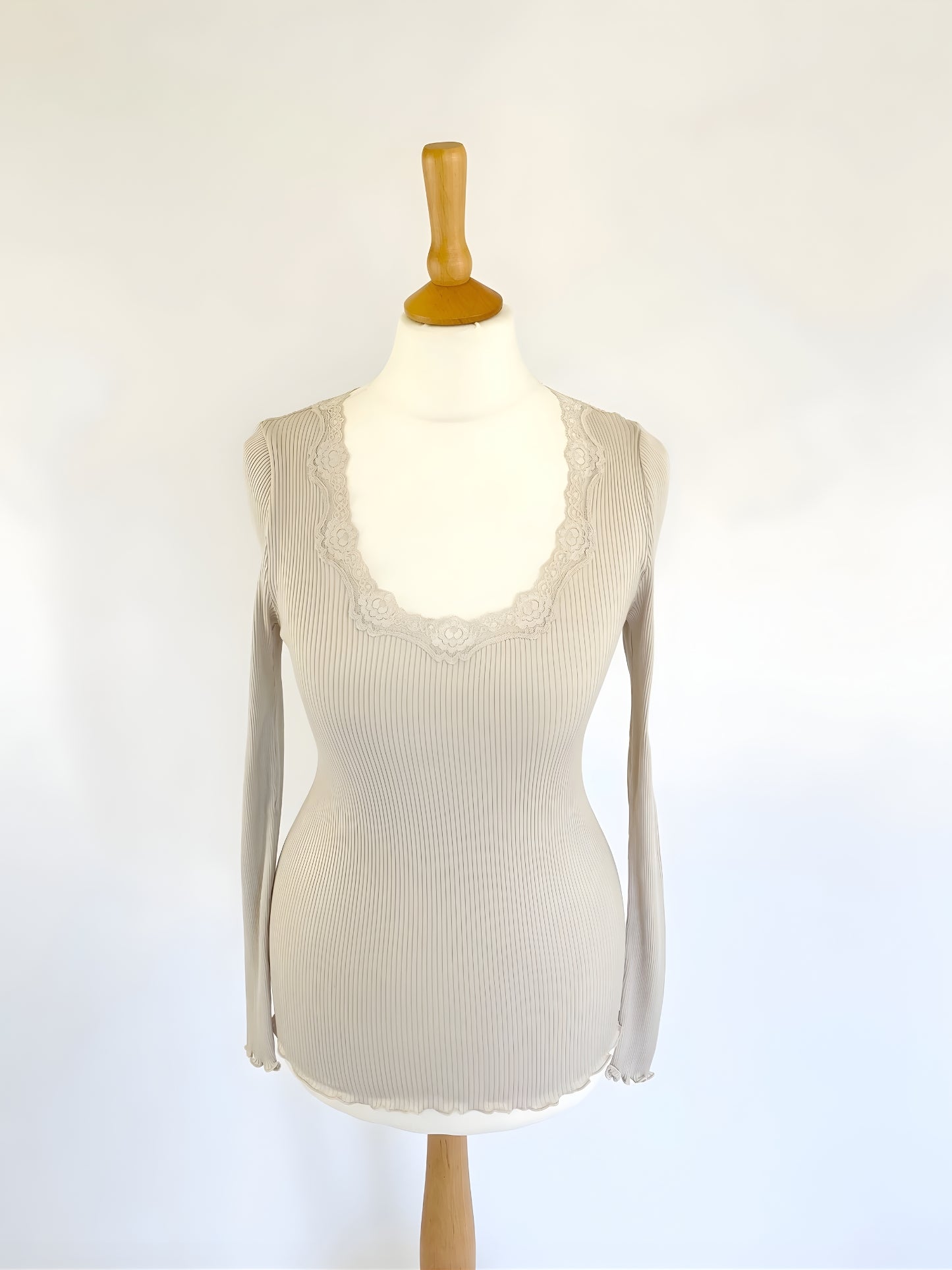 Long Sleeve Top with Lace Detail