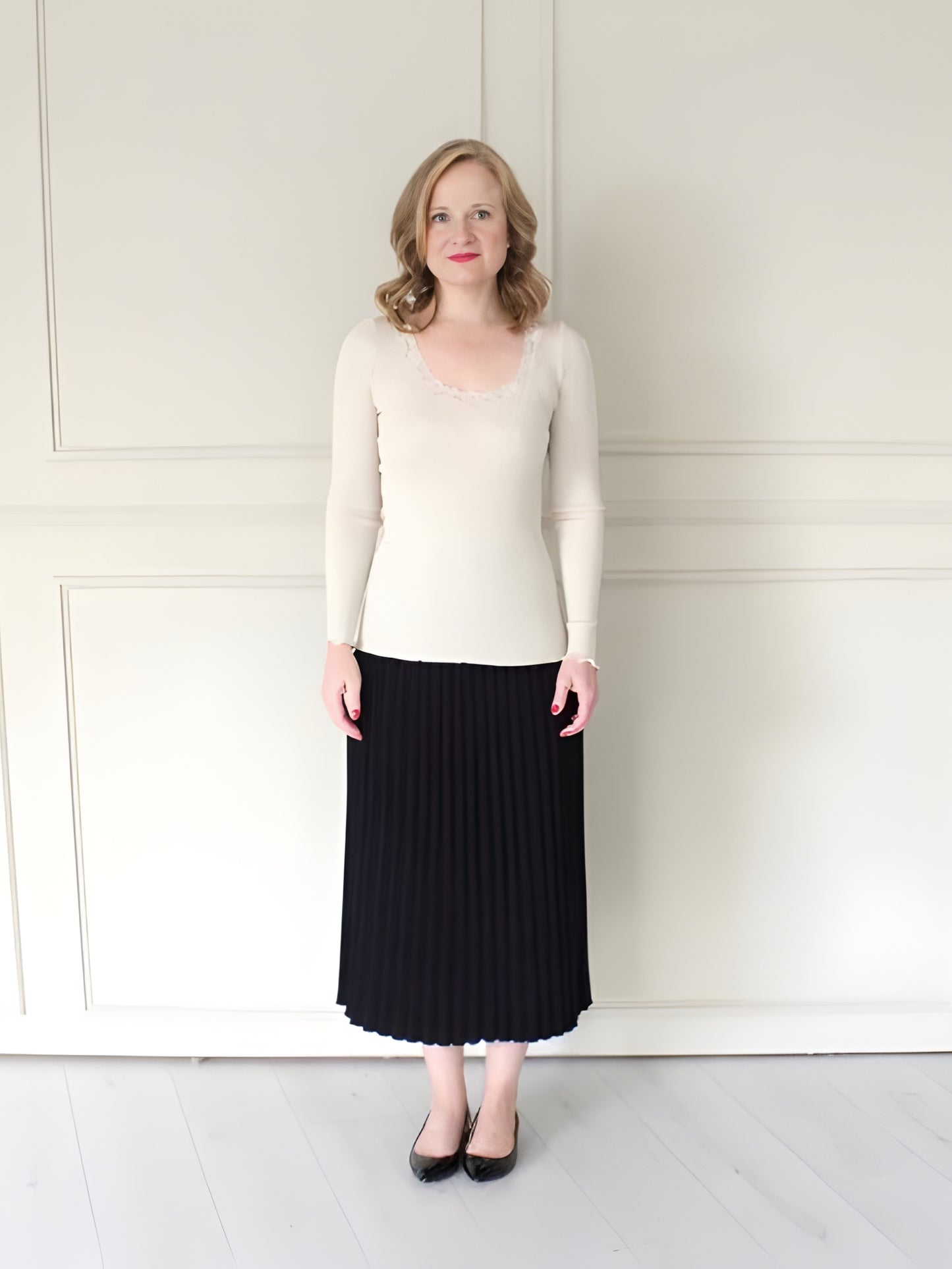 Long Sleeve Top with Lace Detail