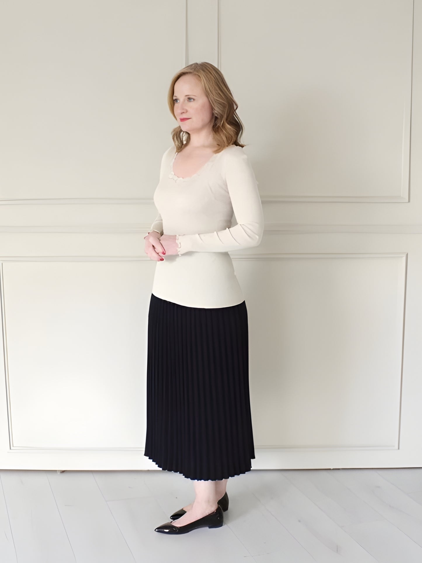 Long Sleeve Top with Lace Detail