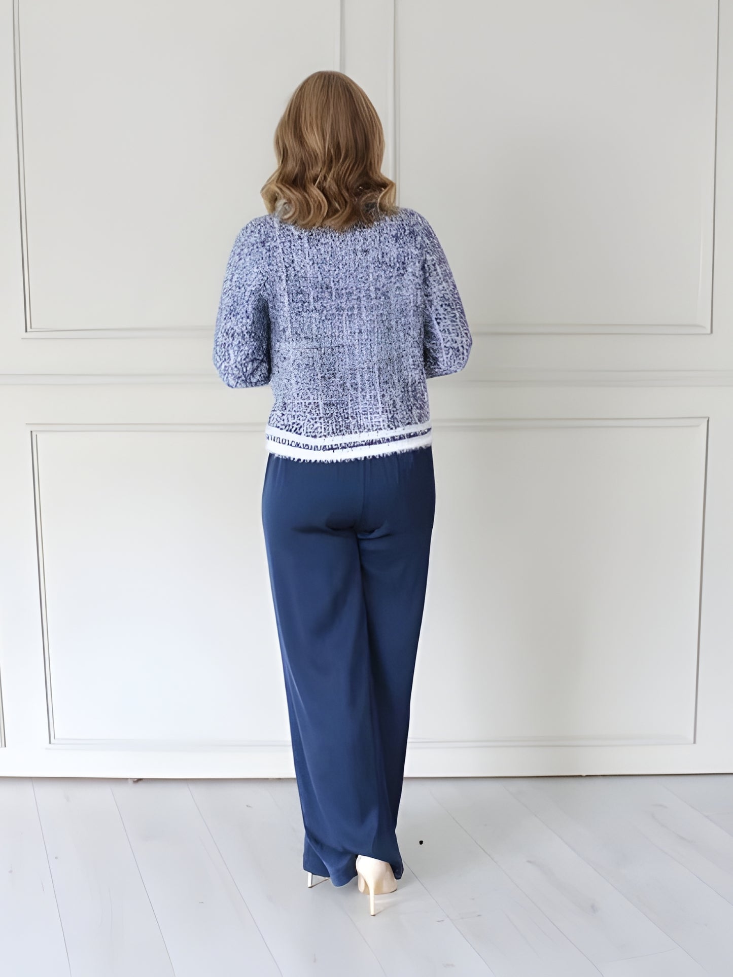 Blue Cropped Jacket