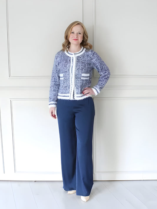 Blue Cropped Jacket