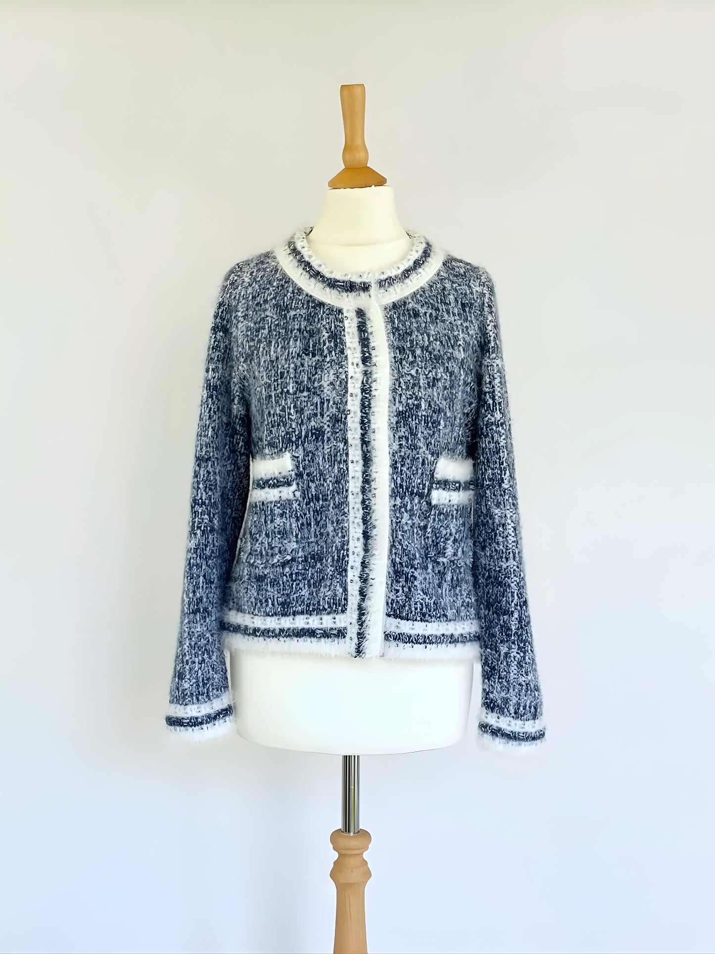 Blue Cropped Jacket