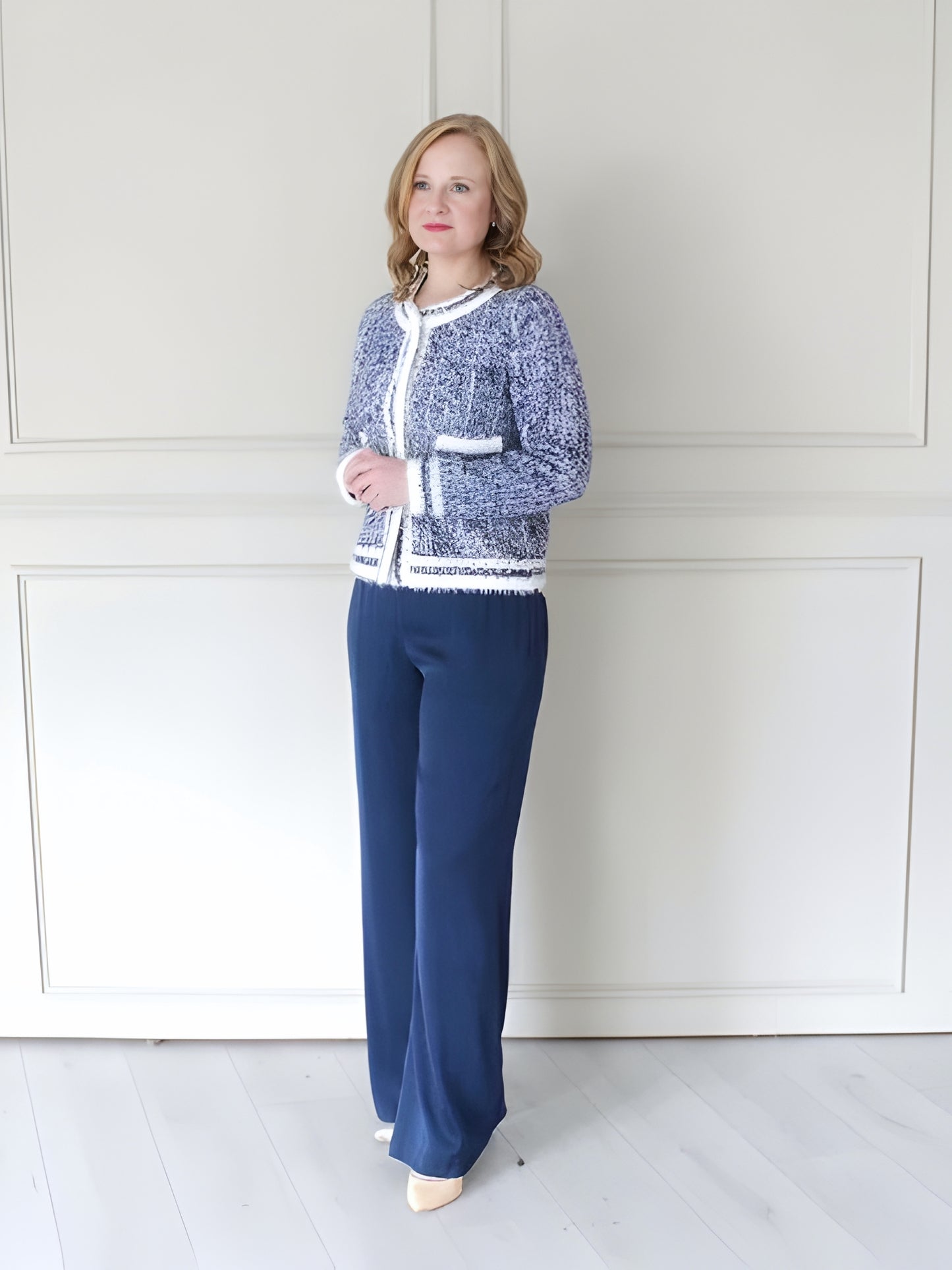 Blue Cropped Jacket