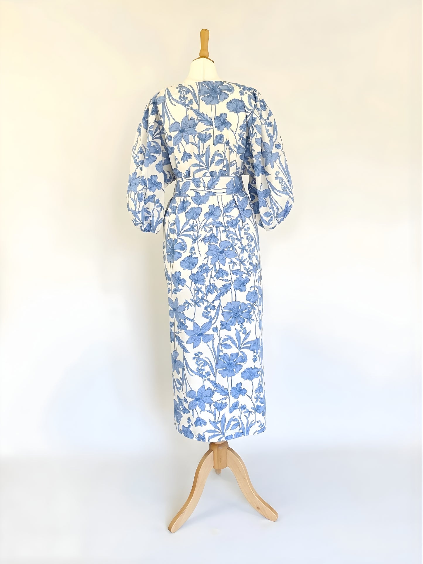 Rochella Blue Floral Print Dress