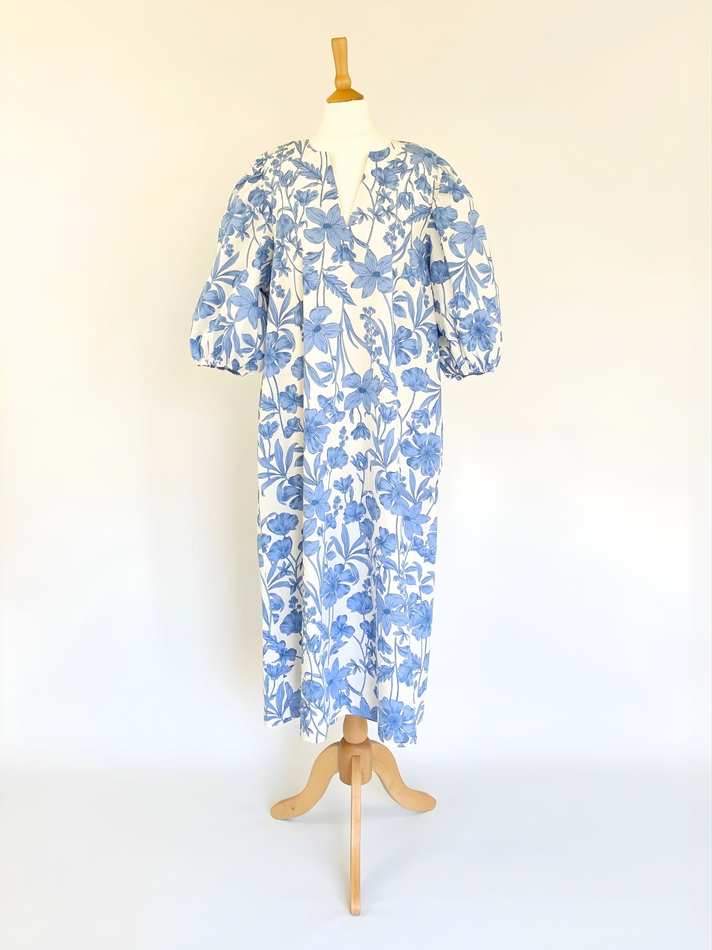 Rochella Blue Floral Print Dress