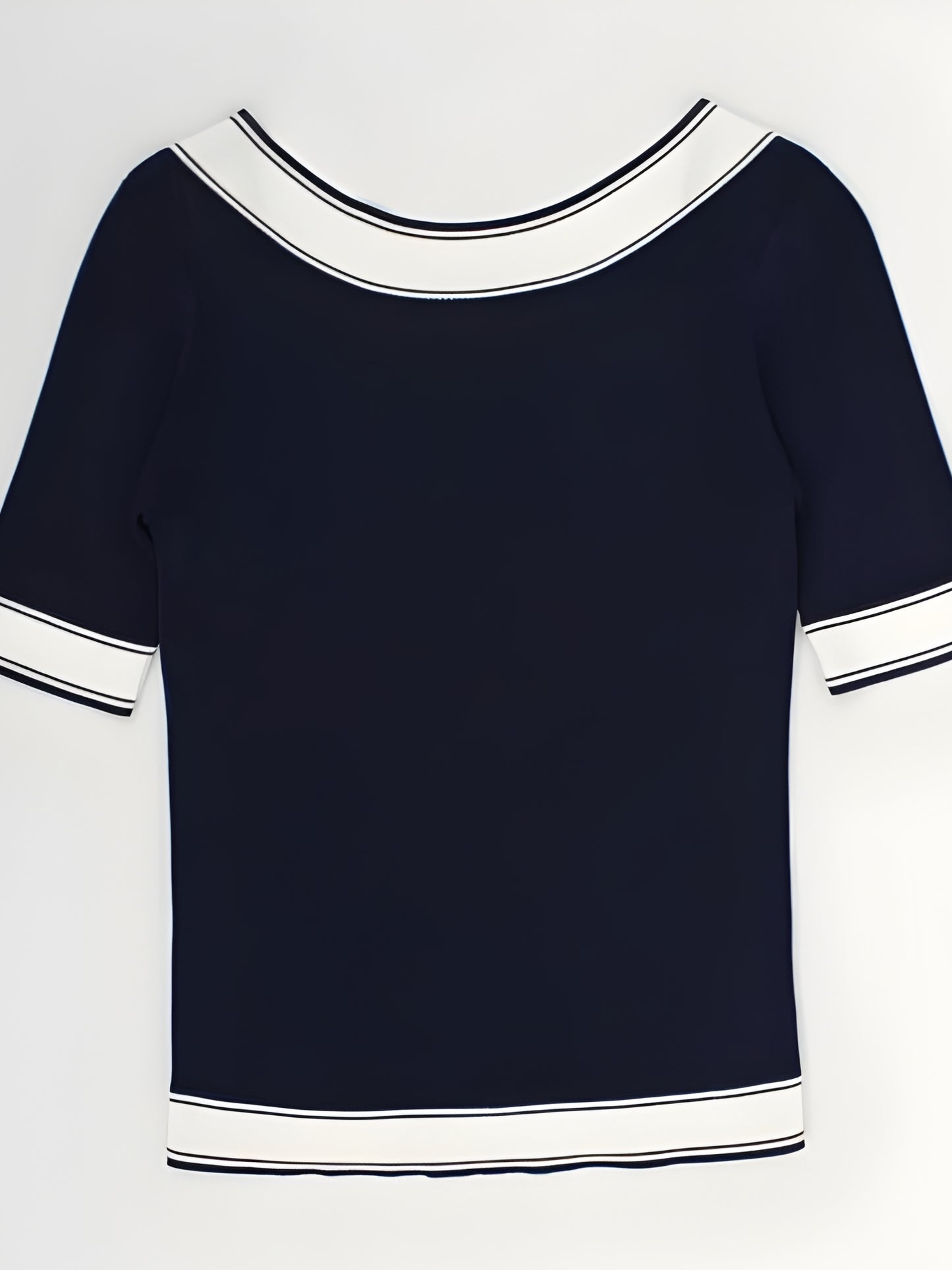 Scoop Back Top Navy