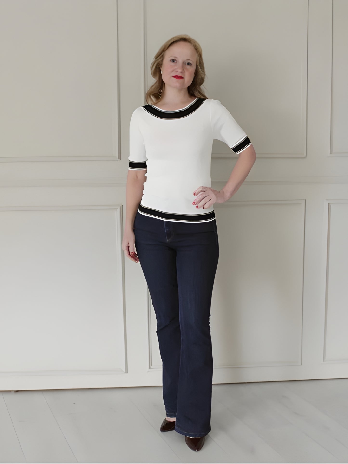 Scoop Back Top White
