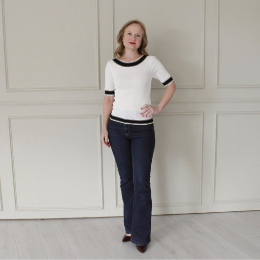 Scoop Back Top White