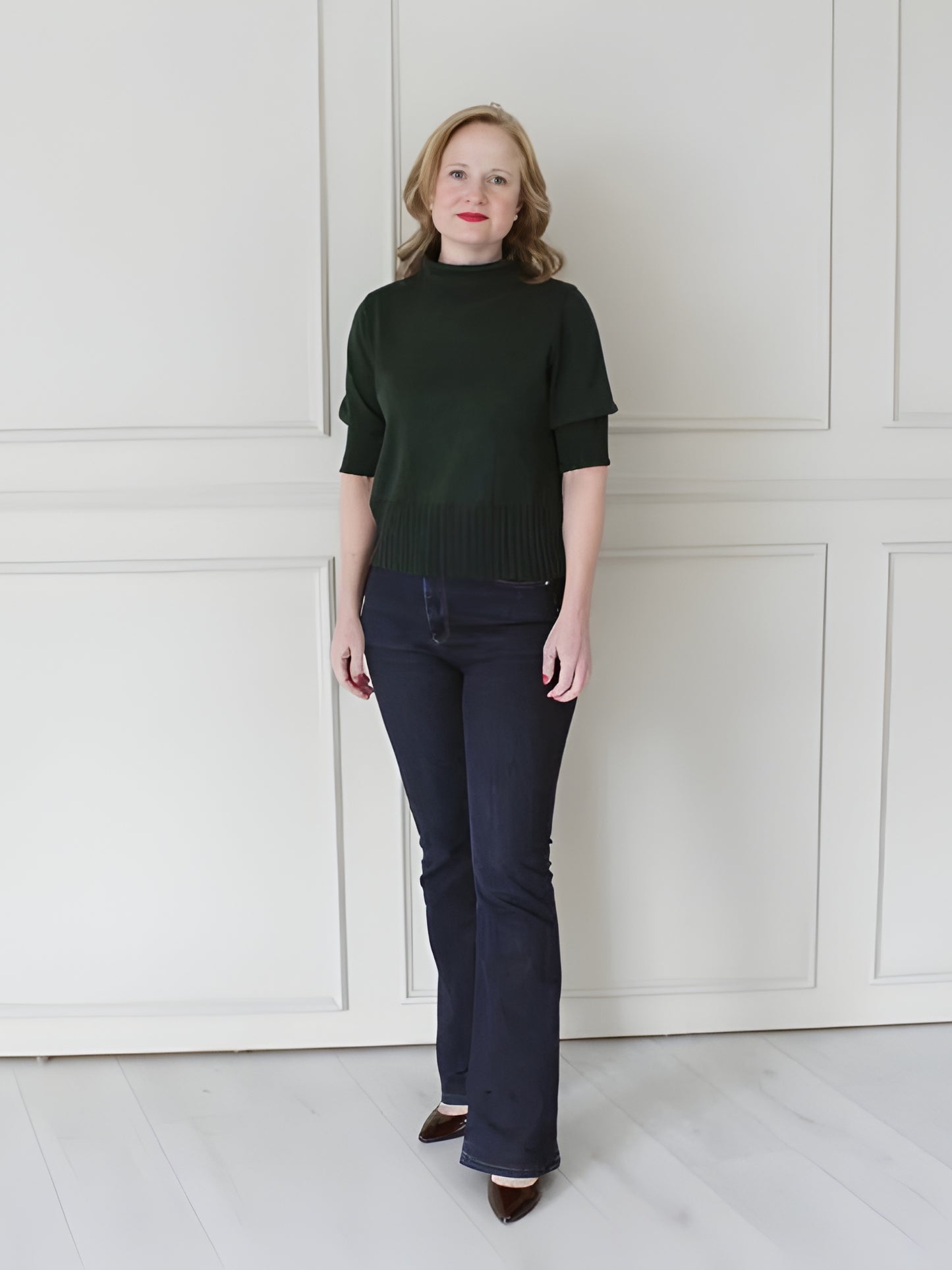 Short Sleeve Turtleneck Jumper