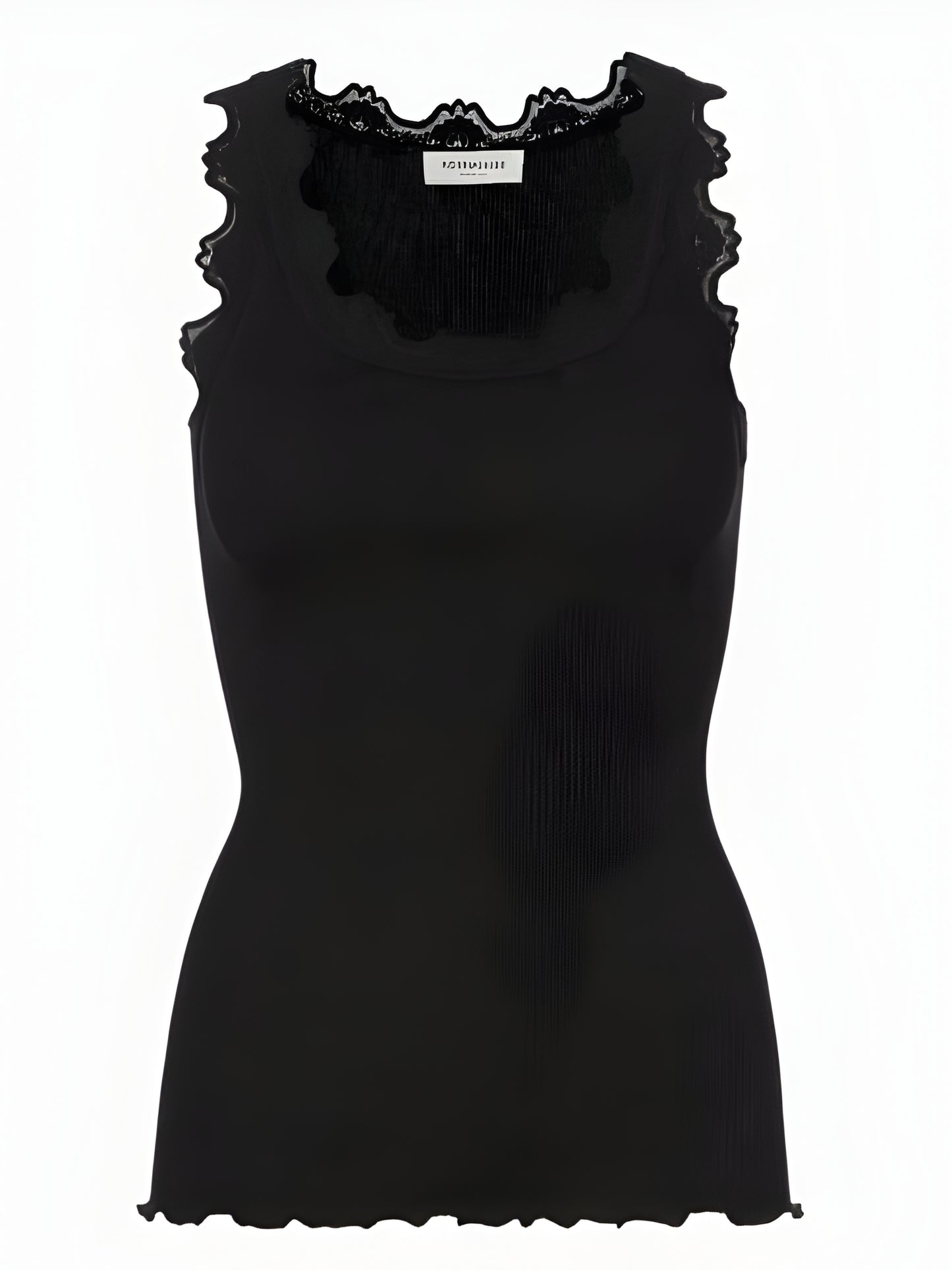 Silk Blend Tank with Lace Detail