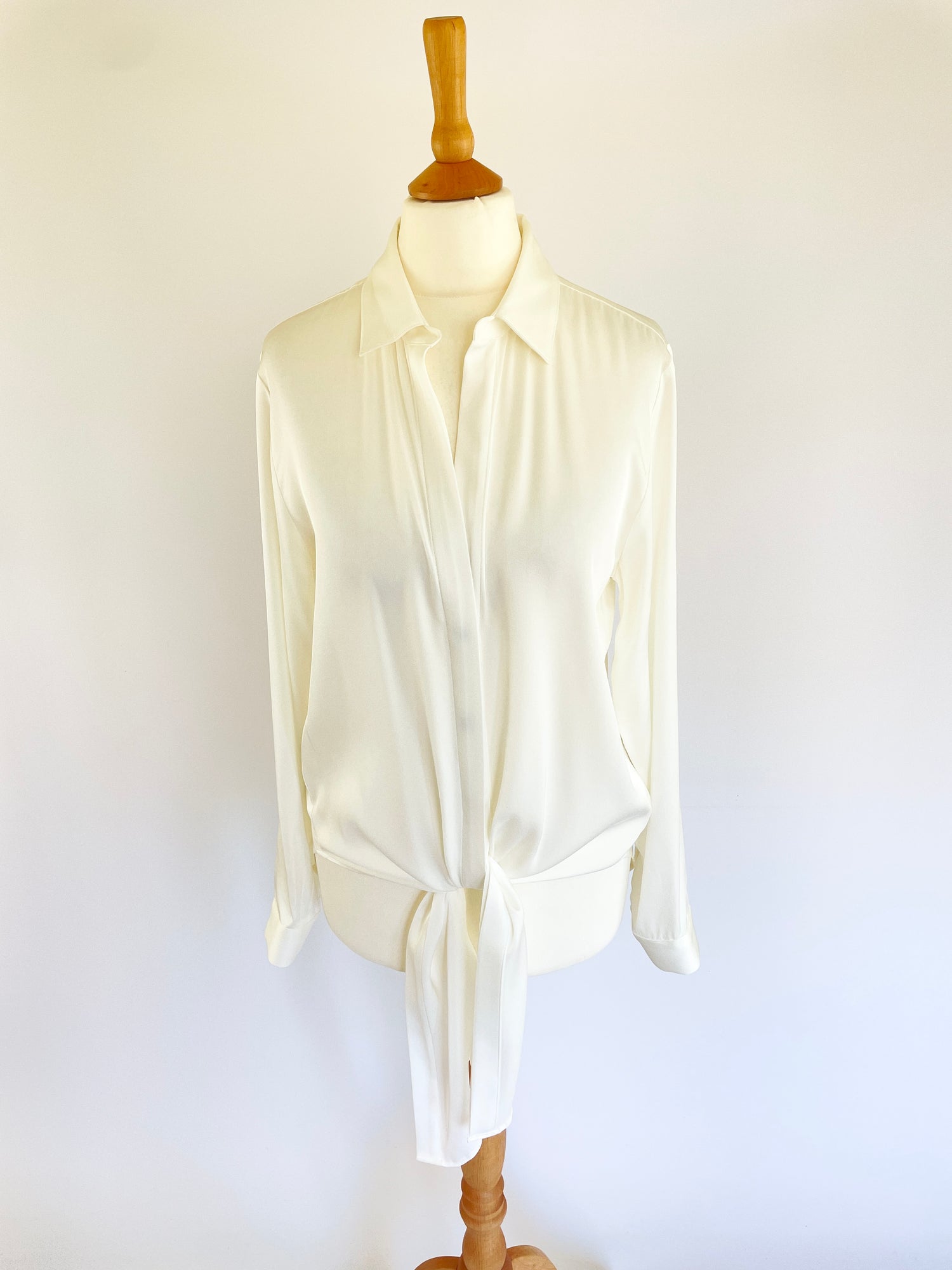 Thai Silk Shirt - White - Apple Tree House