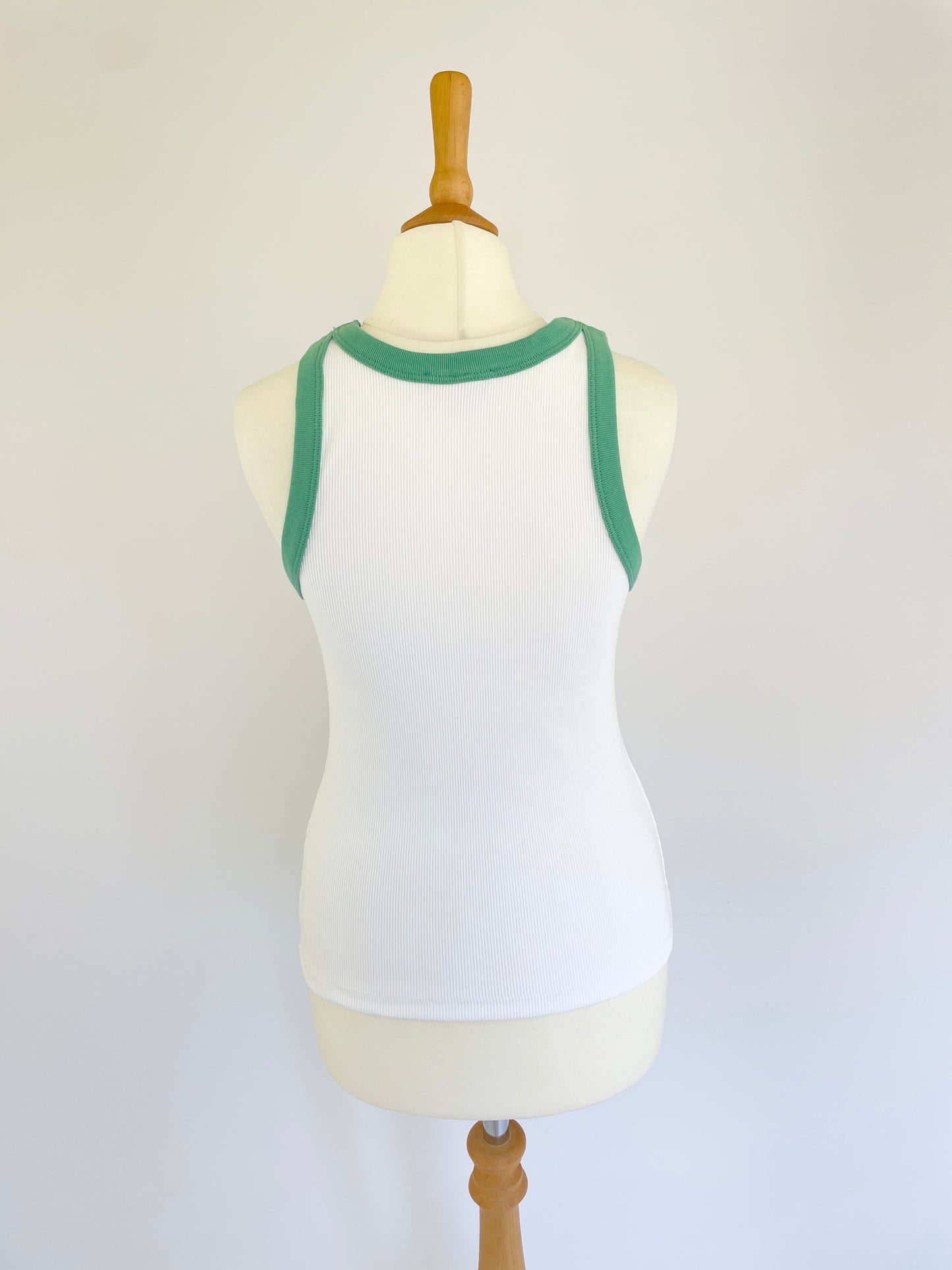 Trish Ribbed Vest Top - Green