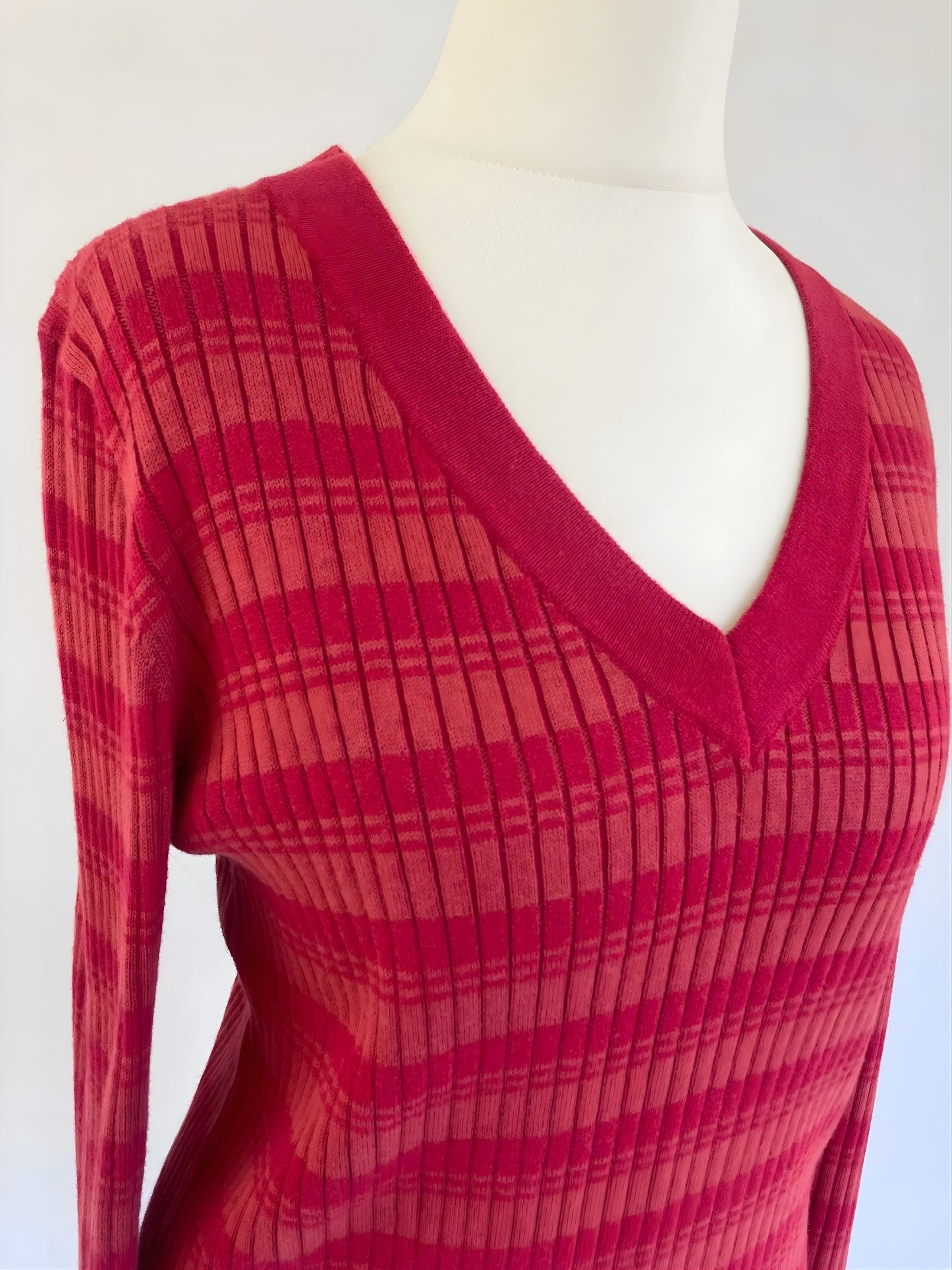 V-Neck Striped Jumper