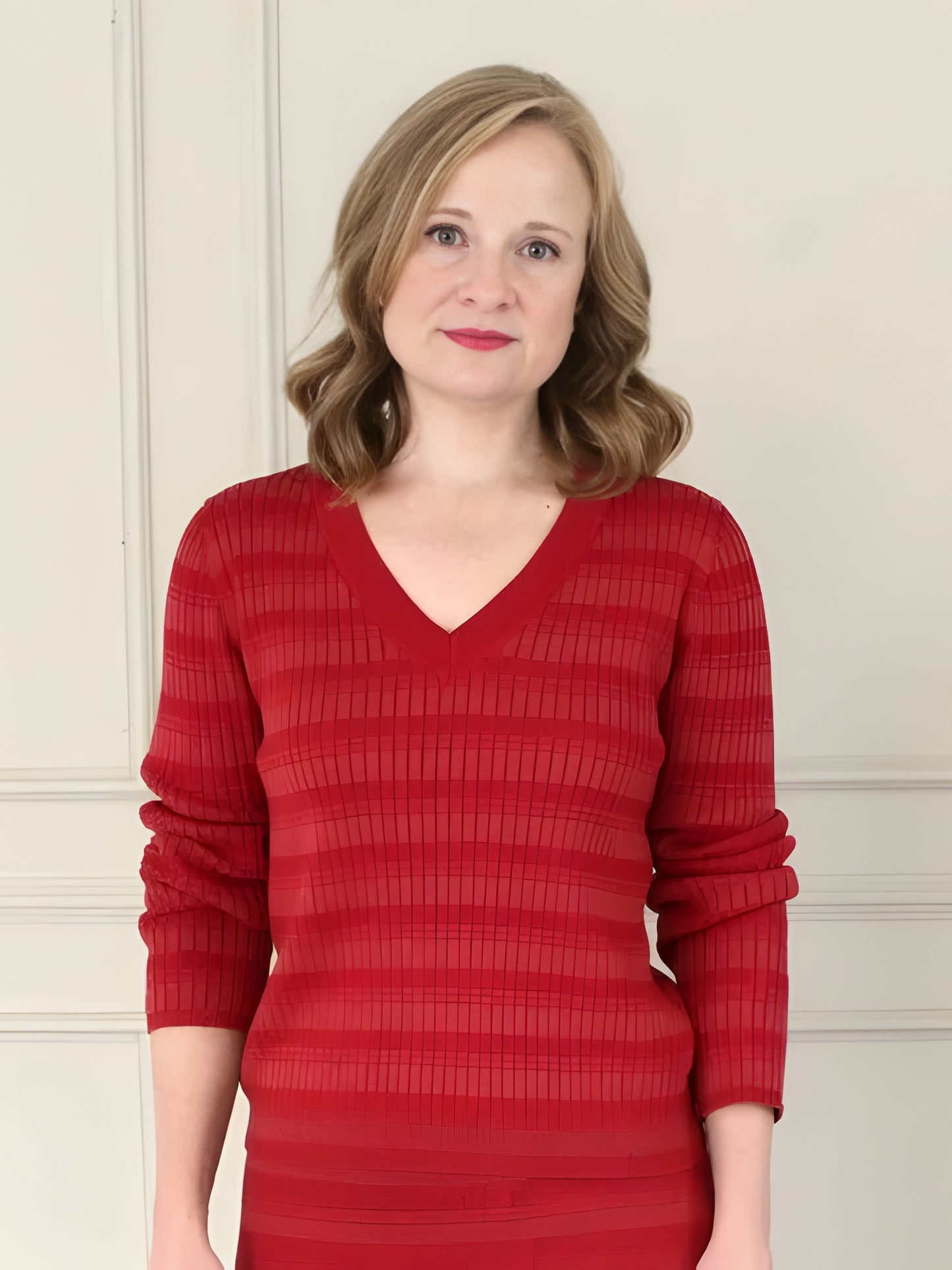 V-Neck Striped Jumper