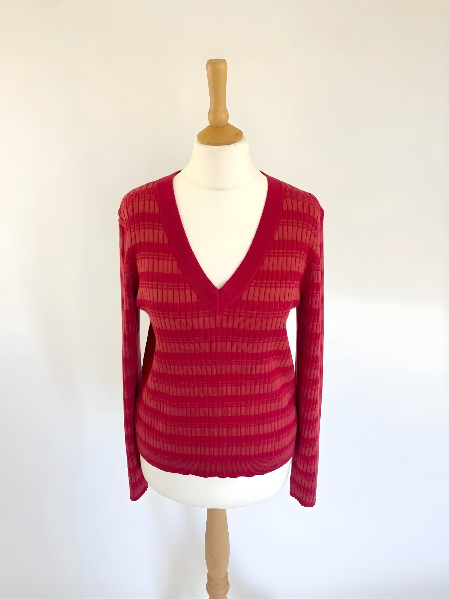 V-Neck Striped Jumper