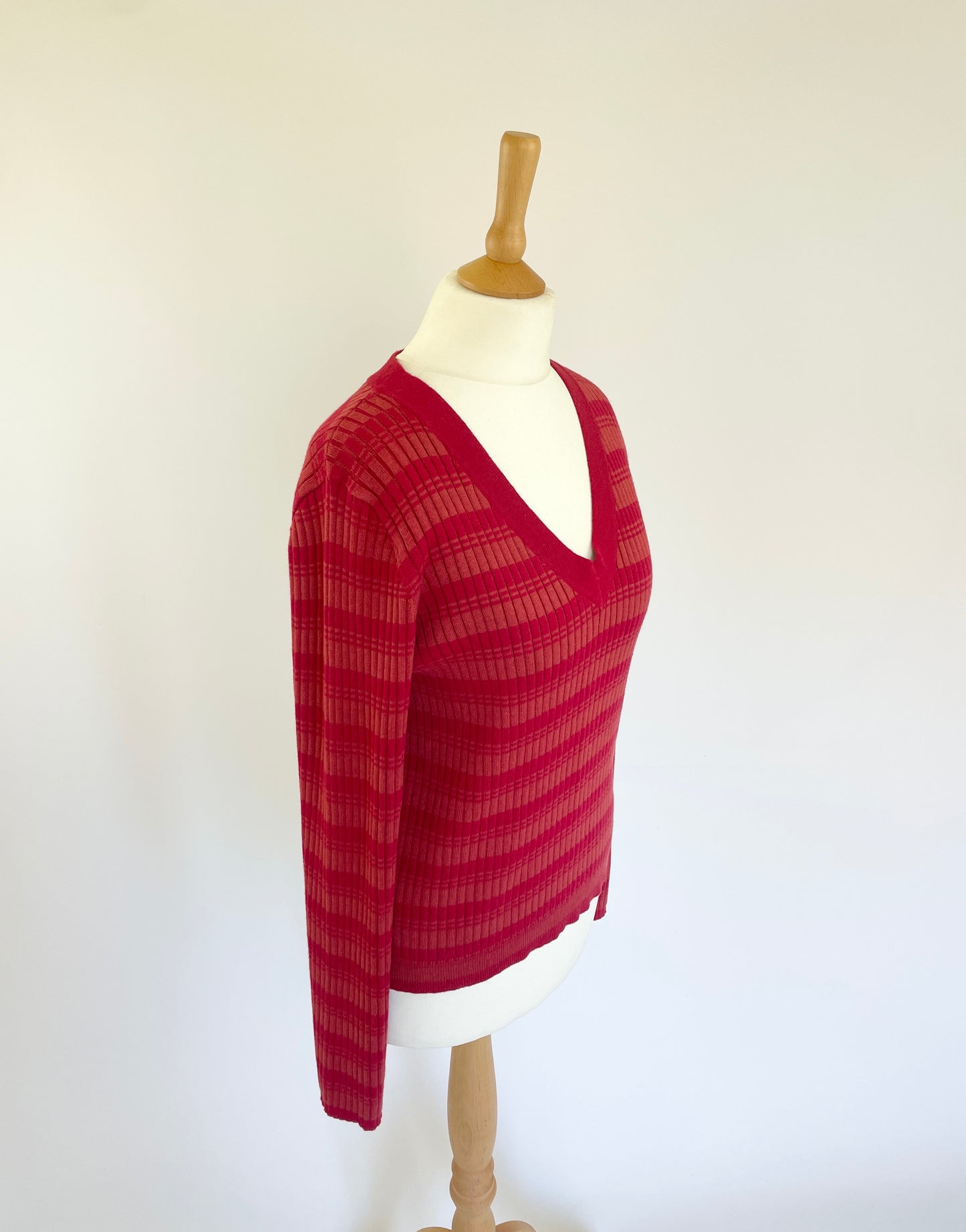 V-Neck Striped Sweater