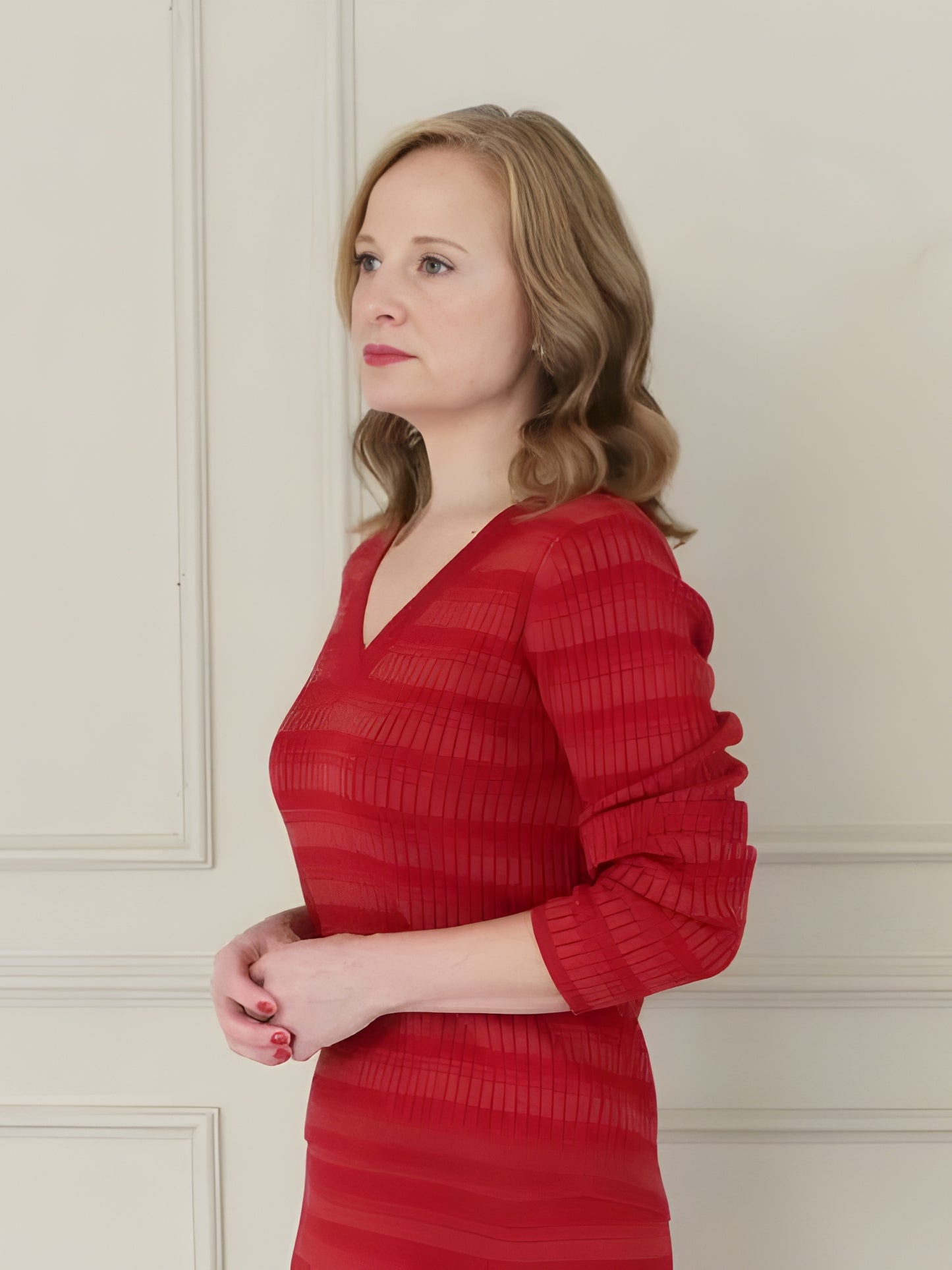 V-Neck Striped Jumper