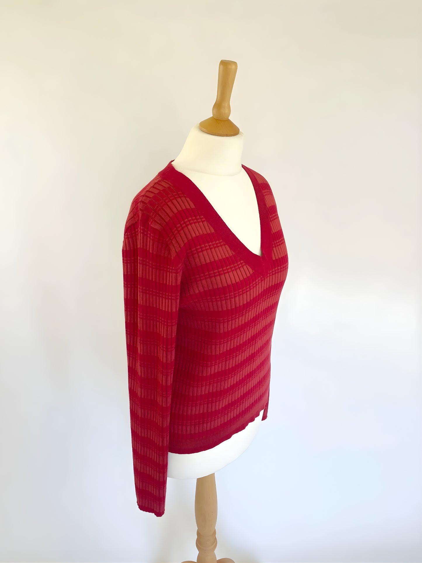 V-Neck Striped Jumper